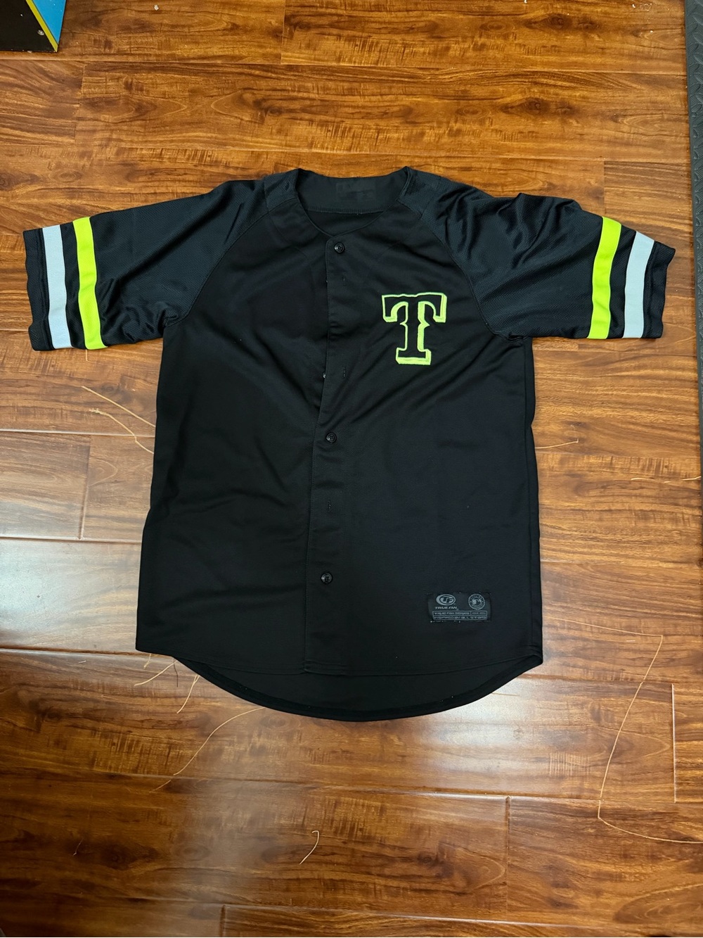 Black & Neon Green Baseball Texas Rangers Men’s Jersey